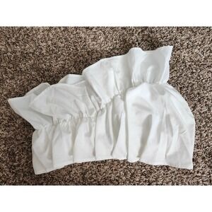 Shein Curve Ruffled Tube Top Women's  Size 0XL White